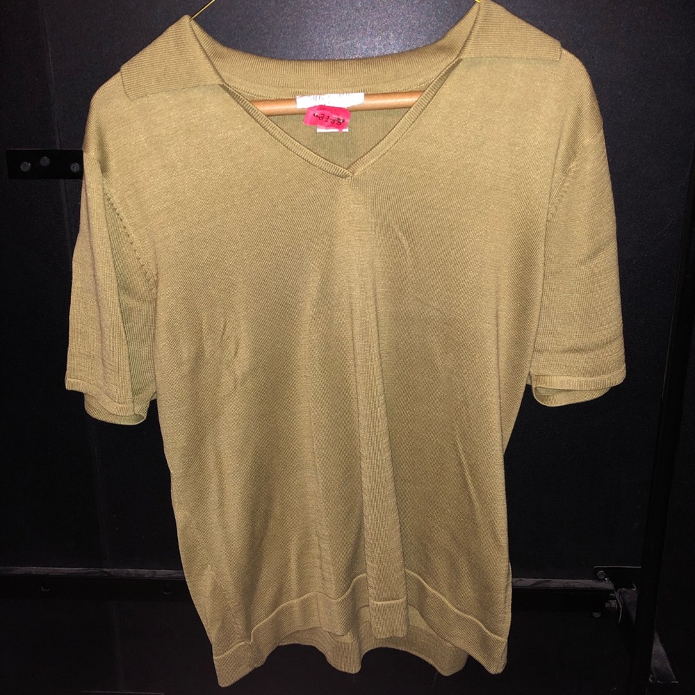 Green silk club collection blouse